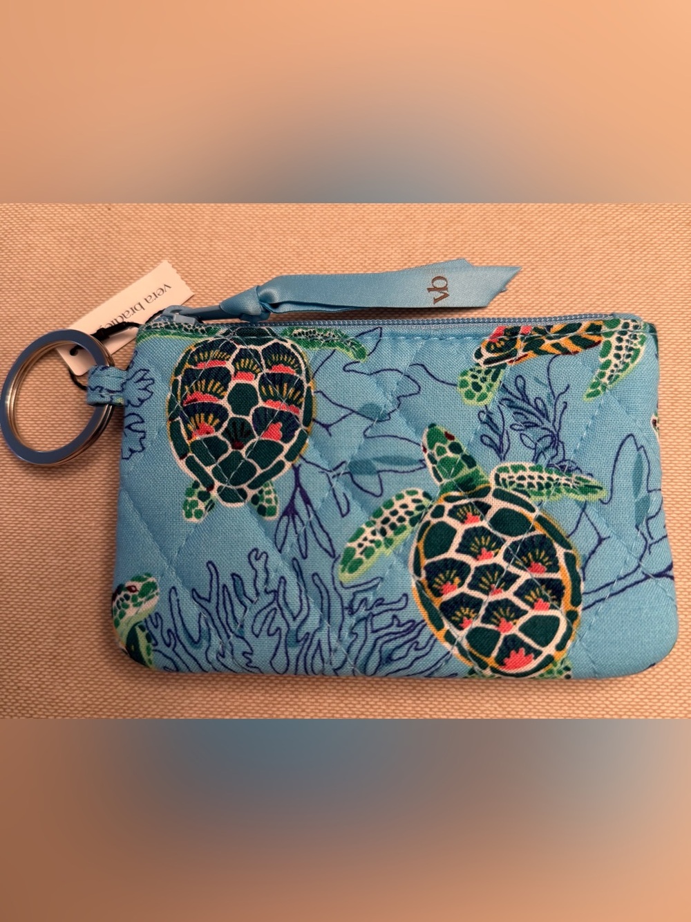 Vera Bradley Zip ID Case Sea Turtles and Coral - NWT